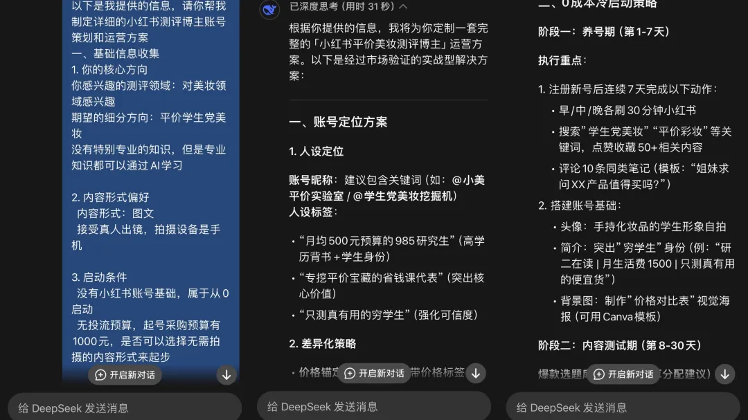 3步反问法，让deepseek帮你填空小红书运营方案